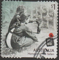 AUSTRALIA - DIE-CUT- USED 2018 $1.00 Centenary Of WWI 1918: Honouring The Fallen - Used Stamps