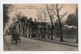 - CPA CHERBOURG (50) - Avenue Carnot 1907 - Entrée Du Jardin Public (belle Animation) - Edition Ratti 113 - - Cherbourg