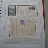 LETTRE PREMIER JOUR GAGNY 1964 ET TIMBRE ESSAIS DE COULEURS ET CARTE AVEC CACHET TRAIN HIPPO 1940 - Lettres & Documents