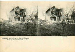 Vitry Le François * Cpa Stéréo * Vue De La Ville Bombardée Par Les Allemands * Guerre 1914 1916 * Militaria Ww1 War - Vitry-le-François