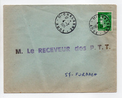 - Lettre CHALABRE (Aude) Pour LE RECEVEUR DES P.T.T. à FORBACH (Moselle) 4.2.1971 - - Lettres & Documents