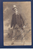 CPA Autographe Signature à L'encre Johnnis Cirque Clown Circus Cirk Circulé Carte Photo - Andere & Zonder Classificatie