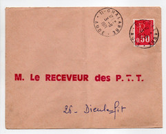 - Lettre CHALABRE (Aude) Pour LE RECEVEUR DES P.T.T. De DIEULEFIT (Drôme) 3.8.1971 - - Lettres & Documents