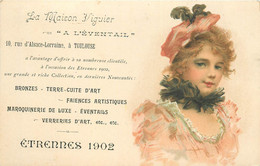 TOULOUSE - La Maison Viguier "A L'éventail", 10 Rue D'Alsace Lorraine, Publicité étrennes 1902. - Toulouse