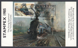 1985 Great Britain Card Stampex 1985 The Great Western Railway London SHS The Flying Scotsman Postcard Train Locomotive - Treni