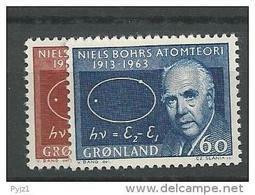 1964 MNH Greenland Niels Bohr, Postfris - Ungebraucht