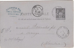 Carte FRANCE Entiers Postaux N° 89-CP2 Y & T - 1876-1878 Sage (Type I)