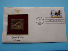SPORTS HORSES - HARNESS ( 22kt Gold Stamp Replica ) First Day Of Issue 1993 > USA ! - 1991-2000