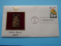 GARDEN FLOWERS - DAFFODIL ( 22kt Gold Stamp Replica ) First Day Of Issue 1993 > USA ! - 1991-2000