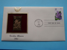 GARDEN FLOWERS - LILAC ( 22kt Gold Stamp Replica ) First Day Of Issue 1993 > USA ! - 1991-2000