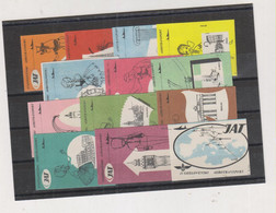 YUGOSLAVIA  Vintage Matchbox Labels Nice Set Plane JAT - Zündholzschachteletiketten