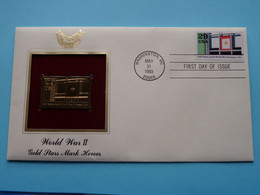 WORLD WAR II - GOLD STARS MARK HEROES ( 22kt Gold Stamp Replica ) First Day Of Issue 1993 > USA ! - 1991-2000