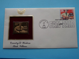 COUNTRY & WESTERN - HANK WILLIAMS ( 22kt Gold Stamp Replica ) First Day Of Issue 1993 > USA ! - 1991-2000