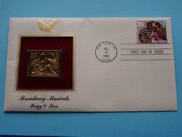 BROADWAY MUSICALS - PORGY & BESS ( 22kt Gold Stamp Replica ) First Day Of Issue 1993 > USA ! - 1991-2000