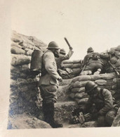 WW1 Guerre 14/18 War Militaria * Photo Stéréo * Contre Le Gaz On Lance Des Bombes * Masque à Gaz Matériel Gas Mask - War 1914-18