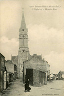 Ste Marie * Pornic * L'église Du Village Et La Grande Rue - Pornic