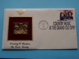 COUNTRY & WESTERN - THE CARTER FAMILY ( 22kt Gold Stamp Replica ) First Day Of Issue 1993 > USA ! - 1991-2000