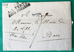 France Griffe 73 LA FERTE SOUS JOUARRE Sur Lettre 29.3.1825 - (C539) - 1801-1848: Précurseurs XIX