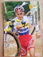 Card Robert Gavenda - Team Telenet-Fidea - 2010 - Original Signed - National Champion - Cycling - Cyclisme - Ciclismo - Radsport