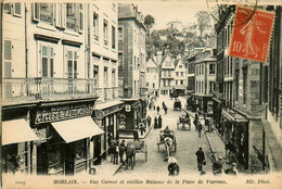 Morlaix * La Rue Carnot Et Les Vieilles Maisons De La Rue De Viarmes * Commerces Magasins * Pharmacie * Boucherie - Morlaix