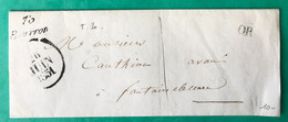 France Cursive 73 Bourron + TAD 26.6.1851 Sur Lettre Pour Fontainebleau + OR - (C548) - 1801-1848: Voorlopers XIX