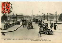 Paris * 1er * Le Pont De La Concorde * Le Ministère De La Marine Et L'automobile Club De France * ACF - Distrito: 01