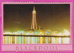 275952 / United Kingdom , England - Blackpool Tower Is  Tourist Attraction In Blackpool, Lancashire Night Great Britain - Blackpool