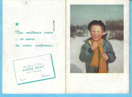 Petit Calendrier De Poche-1957 Avec Les Vœux Des Cartes De Visite Et Ets D'Imprimerie André Remy à Beauraing - Small : 1941-60