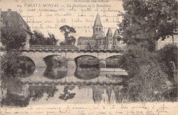 CPA Paray Le Monial - La Basilique Et La Bourbince - Envoyé Au Pensionnat Des Dames De La Ste Union En 1909 - Paray Le Monial