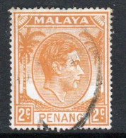 Malaya Penang 1949 George VI Single 2c Definitive Stamp In Fine Used - Penang
