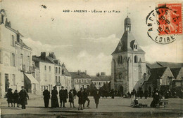 Ancenis * La Place De L'église De La Commune * Commerce GUERIN - Ancenis