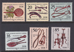Allemagne RDA 1981 2294-99 ** Instruments Médicaux Collection De L’histoire De La Médecine De L’Institut Karl Sudhoff - Medicina