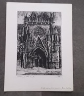 Notre Dame Du Sablon Bruxelles D' Apres Une Eau-forte D' Henri Mortiaux - Dessins