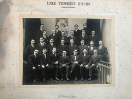 Lorient & Indret * RARE Photo Ecole Technique Promotion 1918/1919 * Photographe CROLARD * école Professionnelle - Lorient