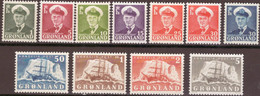 Groenlandia Gronland 1950 Un# 19/27 11v Cpl Set MNH/** Vedere Scansione - Ungebraucht