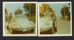 VOLKSWAGEN KEVER * KÂFER * 2 FOTO S IN KLEUR * 1971 * 8.5 X 9 CM * VOLKSWAGEN BEETLE * - Cars