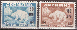 Groenlandia Gronland 1956 Un# 28/29 2v Cpl Set MNH/** Vedere Scansione - Unused Stamps