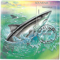 TANZANIE Tanzania - Souvenir Sheet - Requin - Bloc 219 - Cad Dar Es Salam 27 07 1993 - - Tanzanie (1964-...)