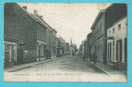 * Waregem - Waereghem (West Vlaanderen) * (Edit O.V.S. P. Vermeersch - Desmet) Rue De La Station, Animée, De Kanonnier - Waregem