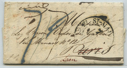 LàC 1830 De Saint-Malo Pour Paris, Redirigée à Laon. Taxe. Baron De Galbois. Général La Fayette. - 1801-1848: Précurseurs XIX