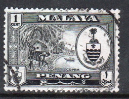 Malaya Penang 1960 Queen Elizabeth II Single 1c Stamp In Fine Used - Penang