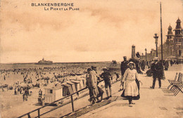CPA Blankenberghe - Le Pier Et La Plage - Très Animé - Oblitéré En 1914 - Blankenberge