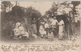Repas Des Charbonniers En Forêt  (21 - Côte D'Or) Postée En 1902 - Non Classés