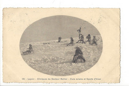 30153 -  Leysin Cliniques Du Docteur Rollier Cure Solaire Et Sports D'hiver Partie De Luges Leysin 1914 - VD Vaud