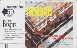 TC Ancienne JAPON / 110-49255 B ** ONE PUNCH * BEATLES / PLEASE PLEASE ME - Musique MUSIC JAPAN Front Bar Free Phonecard - Musique