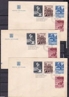 1964  Vaticano Vatican PAPA PAOLO VI° 3 BUSTE PELLEGRINAGGI - Used Stamps