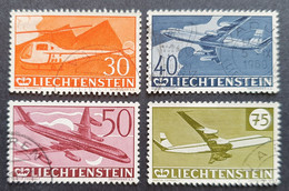 Liechtenstein 1960, Mi 391-94 Gestempelt Flugpost - Gebraucht