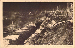CPA Les Combats Du Fort De Vaux - Juin 1916 - Tranchée à 2 Heures Du Matin - Cimetières Militaires