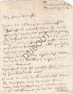 Boortmeerbeek/Bornem - 1682 - Graaf Philippe De Lannoy - Brief (V1205) - Manuscripten