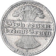 Monnaie, Allemagne, République De Weimar, 50 Pfennig, 1921 - 50 Rentenpfennig & 50 Reichspfennig